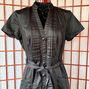 H& M Belted Button Up Tailored Midi NWOT